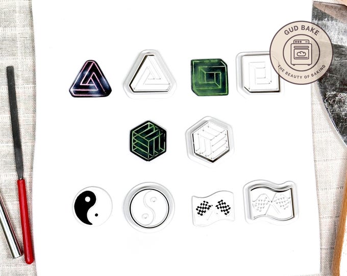 Shapes Frames Plaques Mini Clay Cutters, 5 Piece Bundle | Shapes, Frames, Plaques | Polymer Clay Earring Cutters, Studio Essentials