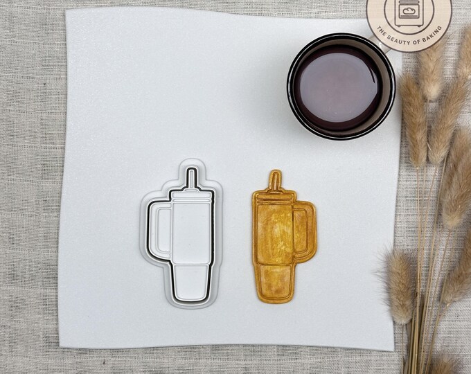 Tumbler Cup Cookie Cutter | Coffee Bar Decor | Drinkware Sugar Cookie Tool