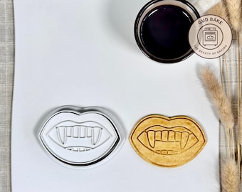 Vampire Teeth Cookie Cutter | Halloween Party | Scary Cute Dough Cutter