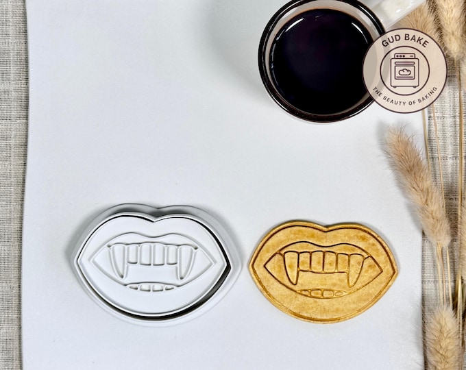 Vampire Teeth Cookie Cutter | Halloween Party | Scary Cute Dough Cutter