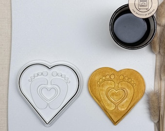 Baby Feet in Heart Cookie Cutter