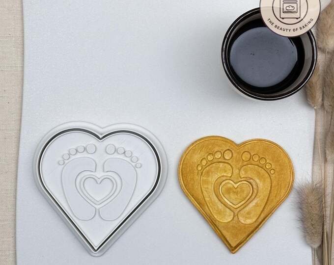 Baby Feet in Heart Cookie Cutter
