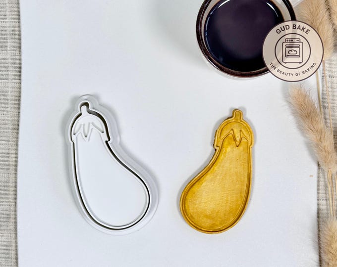 Eggplant cookie cutter | Food Drink theme | Baking tool