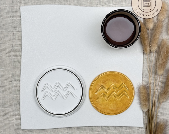 Zodiac Sign Aquarius Cookie Cutter | Cosplay Event | Enchanted Cookie Stamp
