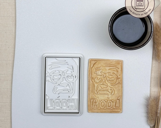 Satoshi Nakamoto HODL Cookie Cutter - Celebrate Crypto Culture with This Baking Tool, Perfect for Bitcoin Enthusiasts
