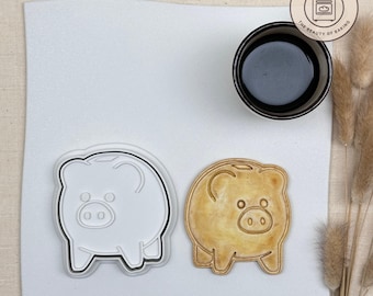 Piggy Bank Cookie Cutter | Retirement Party | Work Life Cookie Stamp