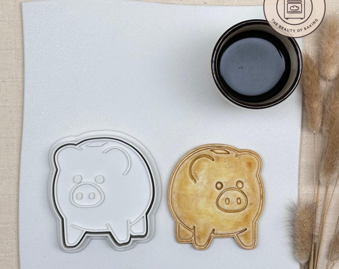 Piggy Bank Cookie Cutter | Retirement Party | Work Life Cookie Stamp