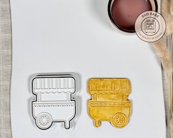 Fair Kiosk Cart cookie cutter | Jobs Professions theme | Baking tool