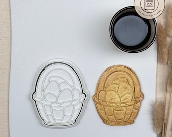 Easter Picnic Basket Cookie Cutter - Unique Baking Mold for Creative Cookies and Crafts