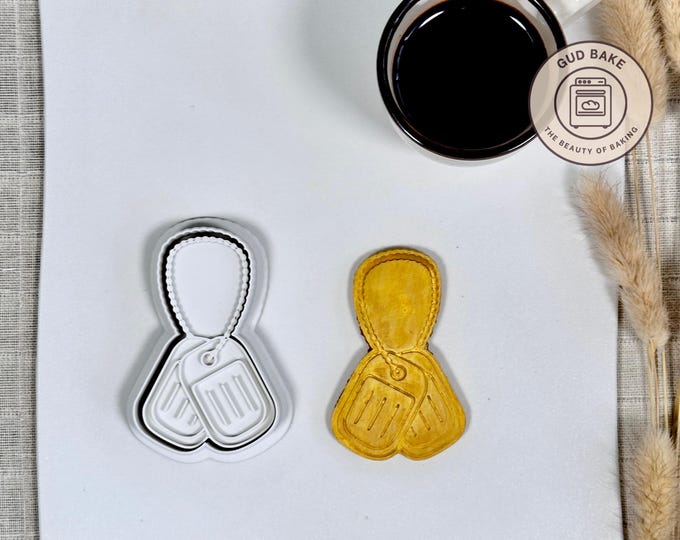 Military Nametag cookie cutter | Jobs Professions theme | Baking tool