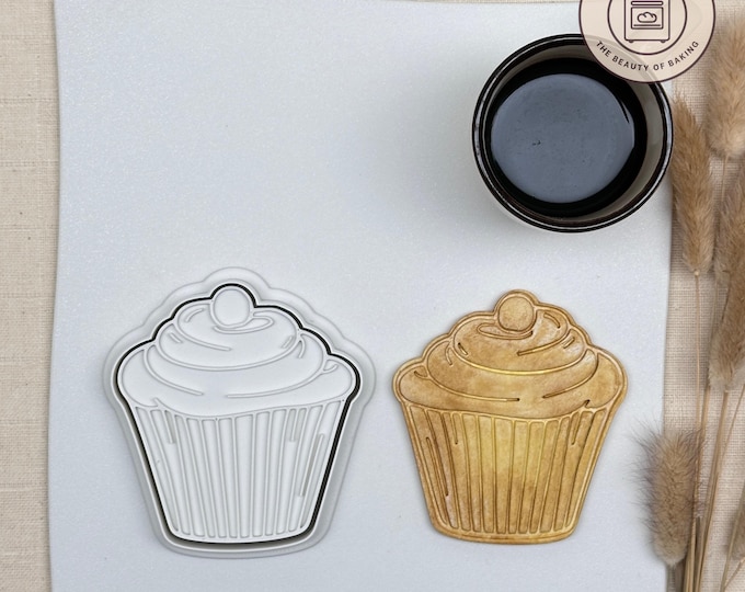 Cupcake Cookie Cutter for Birthday Parties, Baking Themed Events, Sweet Treat Crafts, Dessert Biscuits, Bakery Cookie Molds