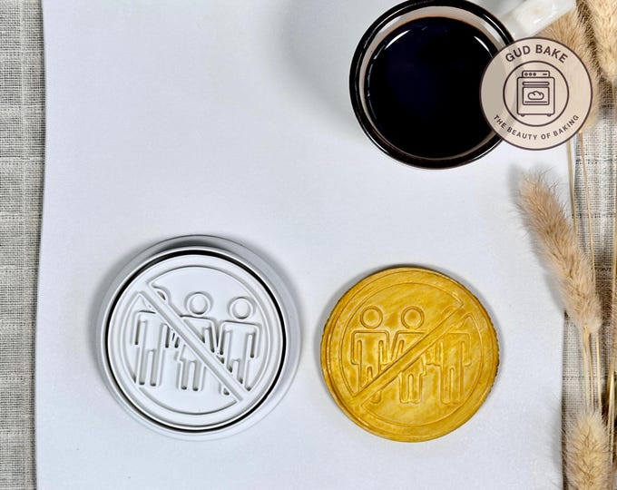 Gangbang Forbidden Cookie Cutter | Bridal Shower | Adult Humor Cookie Stamp