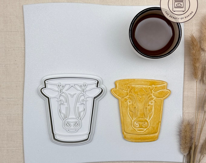 Cow Milk Bucket Cookie Cutter | Dairy Cookie Cutter | Farm Animal Cookie Cutter