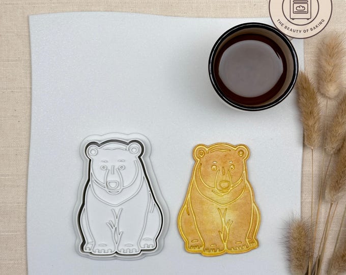 Polar Bear Cookie Cutter | Woodland Baby Shower | Enchanted Forest Dough Cutter