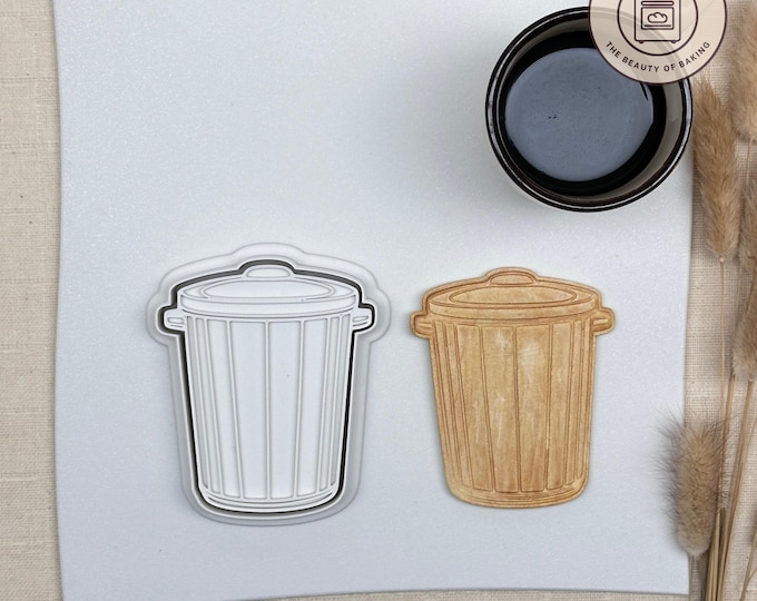 Trash Can Cookie Cutter - Promote Recycling, Environmental Awareness Baking