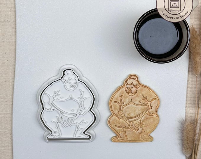 Sumo Wrestler Cookie Cutter | Birthday Gift | Sporty Pastry Stamp