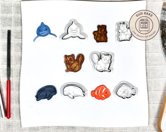 Animal Mini Clay Cutters, 5 Piece Bundle | Animal, Pet, Zoo | Polymer Clay Earring Cutters, Sharp Detail