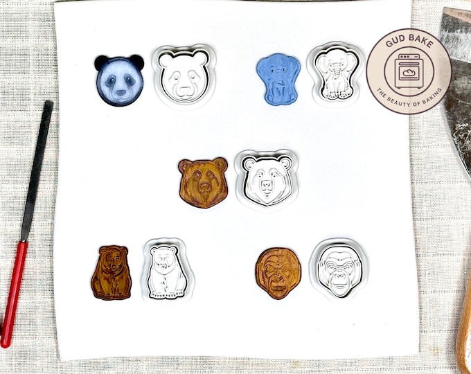 Animal Mini Clay Cutters, 5 Piece Bundle | Animal, Pet, Zoo | Polymer Earring Cutters, Sharp Detail