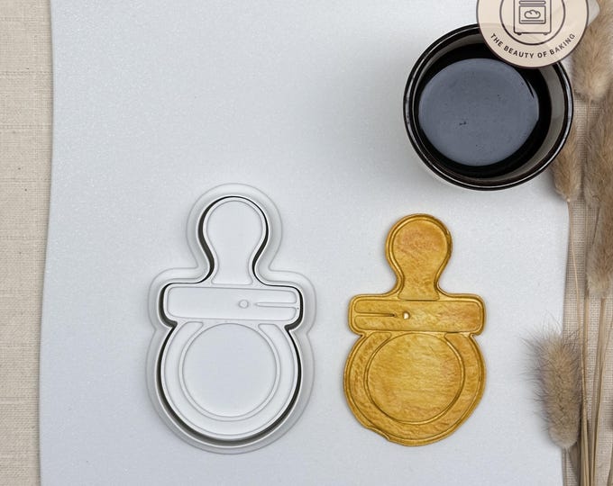 Baby Pacifier Cookie Cutter | Traditional Baby Shower | Teddy Bear Picnic Cookie Stamp