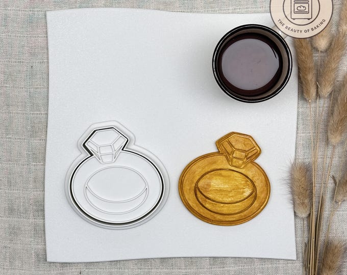 Engagement Ring Cookie Cutter - Perfect for Bridal Showers, Wedding Party Favors, and Celebrating Love