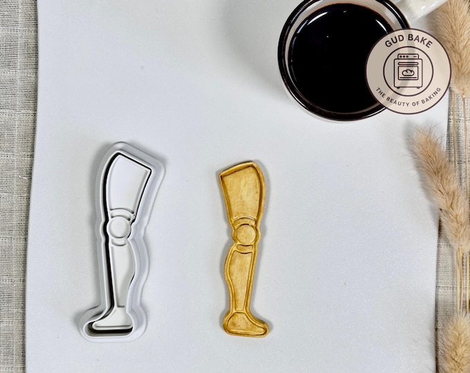 Prosthetic Leg cookie cutter | Nature Science Medical theme | Baking tool