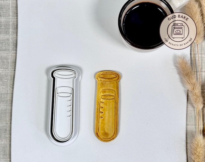 Lab Test  Tube cookie cutter | Nature Science Medical theme | Baking tool