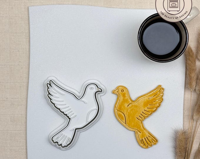 Dove Cookie Cutter | Wedding Cookie Cutters | Elegant Bird Cookie Cutter