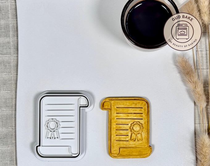 Graduation Certificate Cookie Cutter | Retirement Party | Work Life Cookie Stamp