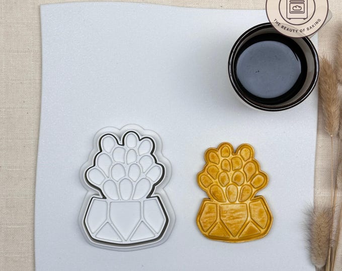 Cholla Cactus Cookie Cutter | Wedding Shower | Boho Chic Pastry Stamp