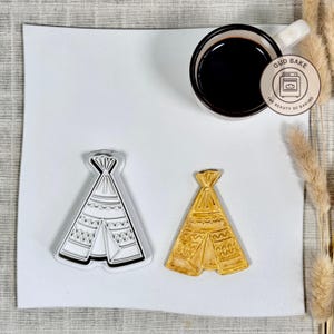 Tagliabiscotti a forma di teepee dei nativi americani / Tagliabiscotti per la festa della cittadinanza / Tagliabiscotti per l'orgoglio americano