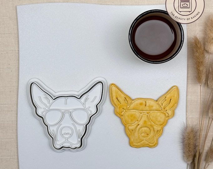 Dog Sunglasses Cookie Cutter | Dog Mom Gift | K9 Treats Dough Cutter