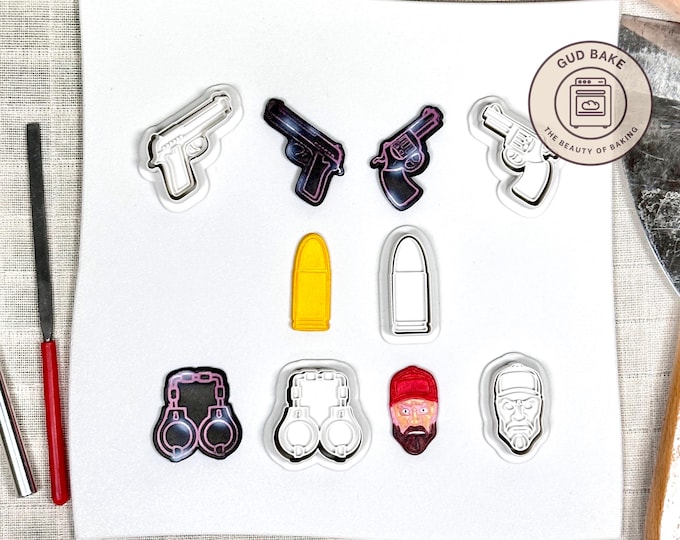 Adult Bachelorette Mini Clay Cutters, 5 Piece Bundle | Bachelorette, Hen Party, Bridal | Polymer Clay Earring Cutters, Crisp Clean Cuts