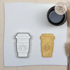 Pumpkin Latte Cup Cookie Cutter - Fall Themed Baking Tool for Autumn Celebrations and Coffee Lovers