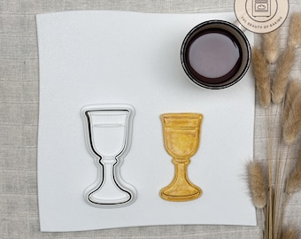 Communion Calice Cookie Cutter | Spring Fest | Bunny Theme Pastry Stamp
