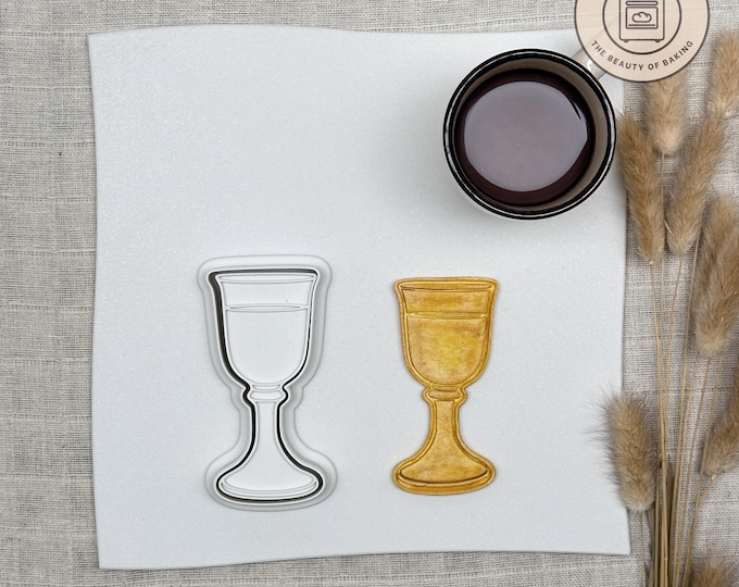 Communion Calice Cookie Cutter | Spring Fest | Bunny Theme Pastry Stamp