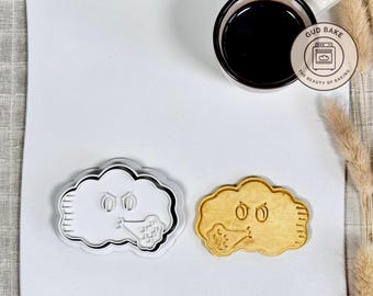 Windy Cloud Cookie Cutter | Custom Cookie | Geometric Baking Mold