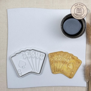 Poker Fullhouse-Ausstechform Trauzeuge Geschenk | High Roller Keksstempel