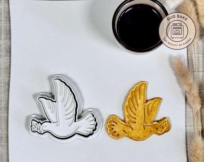 Peace Dove cookie cutter | Countries Flags Landmarks theme | Baking tool