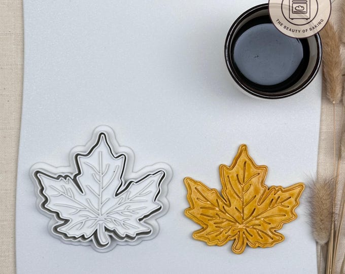 Maple Leaf Cookie Cutter for Fall Baking, Thanksgiving Decor, Autumn Parties, Canada Symbol, Eco-Friendly Biscuit Mold