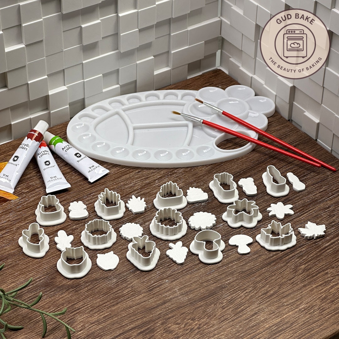 Nature & Botanical Clay Cutter Set - Cactus Variety, Flowers, Leaves ...