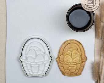 Easter Picnic Basket Cookie Cutter | Sunday School | Religious Pastry Stamp