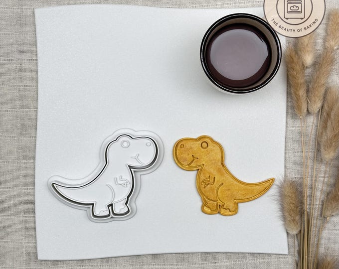 Cartoon Trex Cookie Cutter – Unique Custom Baking Tool for Perfect Cookies