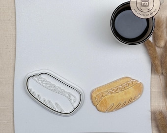 American Hotdog Cookie Cutter | Hotdog Cookie Cutter | Fast Food Cookie Cutters