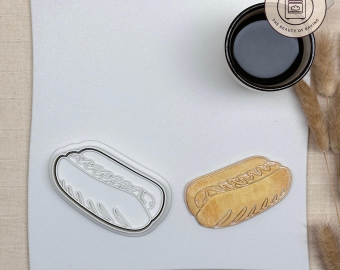 American Hotdog Cookie Cutter | Hotdog Cookie Cutter | Fast Food Cookie Cutters