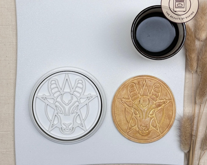 Satanic Goat Cookie Cutter | Boo Basket | Spooky Baking Mold