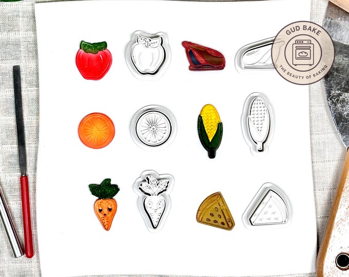 Food Drink Mini Clay Cutters, 6 Piece Bundle | Food & Drink, Cafe | Polymer Clay Earring Cutters, Menu Bestsellers