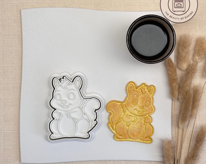 Squirrel Cookie Cutter | Kids Party | Wildlife Cookie Stamp