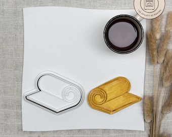 Yoga Mat Cookie Cutter - Perfect for Yoga Enthusiasts, Fitness Themed Parties, and Health-Conscious Baking