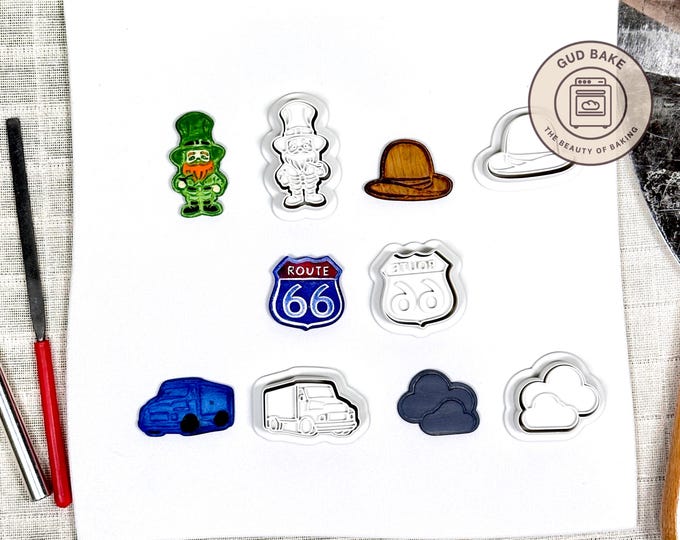 Countries Flags Landmarks Mini Clay Cutters, 5 Piece Bundle | Countries, Flags, Landmarks | Travel Jewelry Tools, Precise Shapes