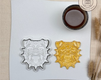 Bulldog Spikes Cookie Cutter | Mad Dog Theme Cookies | Party Ideas
